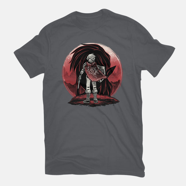 Hero And The Red Sunset-Unisex-Basic-Tee-momma_gorilla