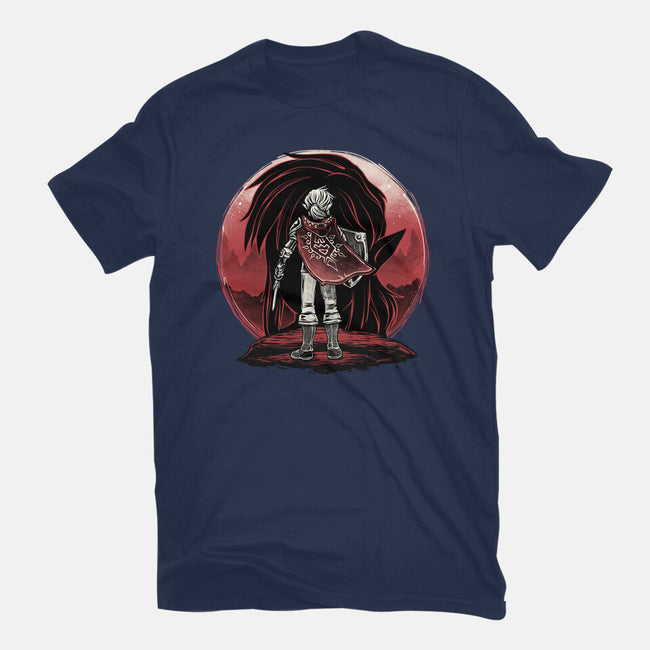 Hero And The Red Sunset-Mens-Basic-Tee-momma_gorilla