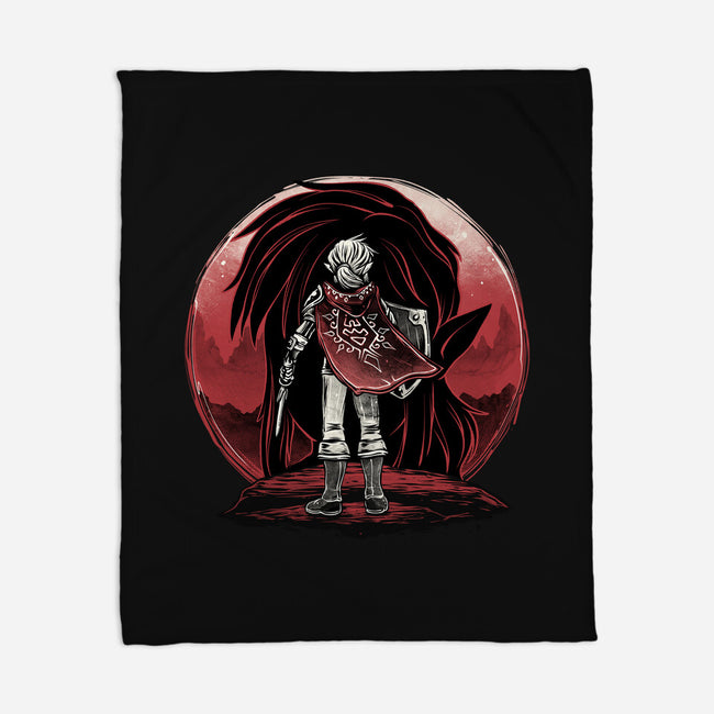 Hero And The Red Sunset-None-Fleece-Blanket-momma_gorilla