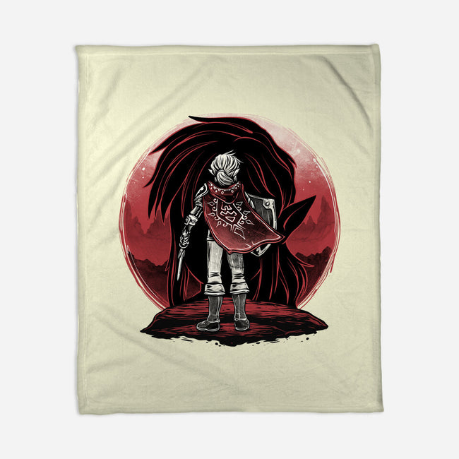 Hero And The Red Sunset-None-Fleece-Blanket-momma_gorilla