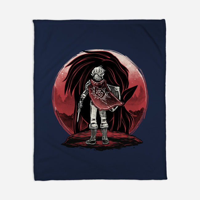 Hero And The Red Sunset-None-Fleece-Blanket-momma_gorilla