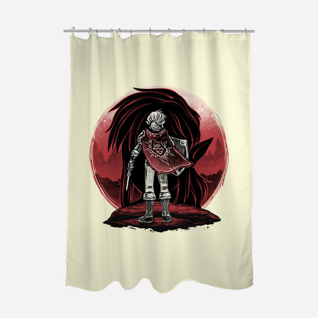 Hero And The Red Sunset-None-Polyester-Shower Curtain-momma_gorilla