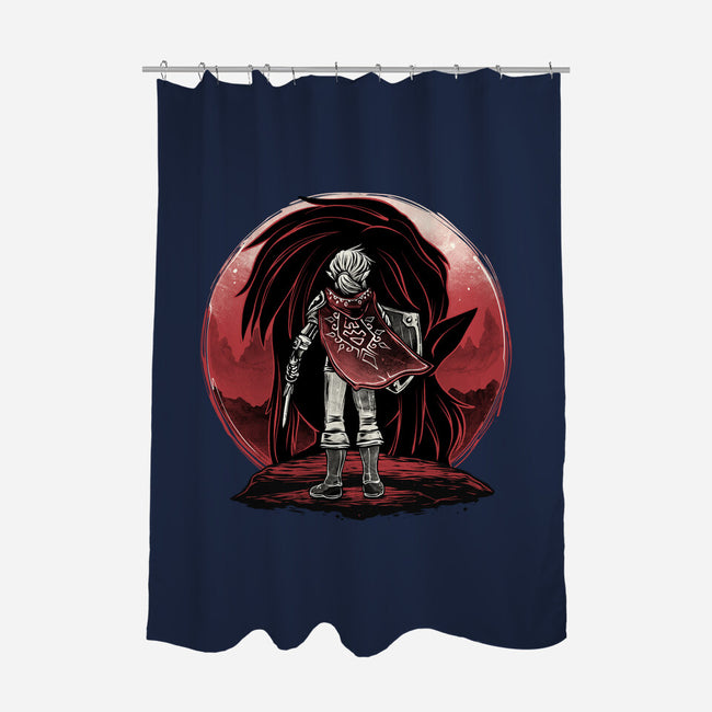 Hero And The Red Sunset-None-Polyester-Shower Curtain-momma_gorilla