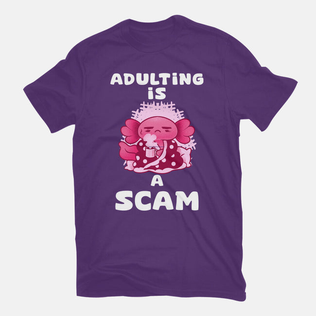 Adulting Is A Scam-Womens-Basic-Tee-FunkVampire