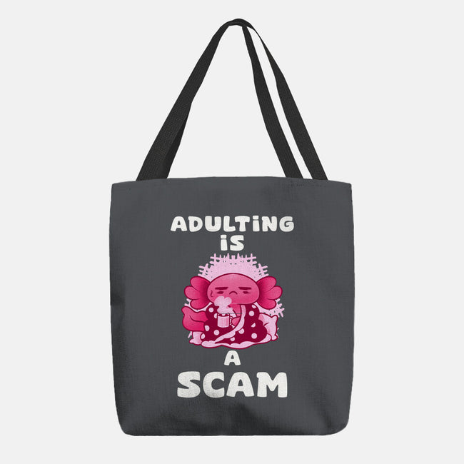 Adulting Is A Scam-None-Basic Tote-Bag-FunkVampire