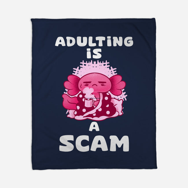 Adulting Is A Scam-None-Fleece-Blanket-FunkVampire