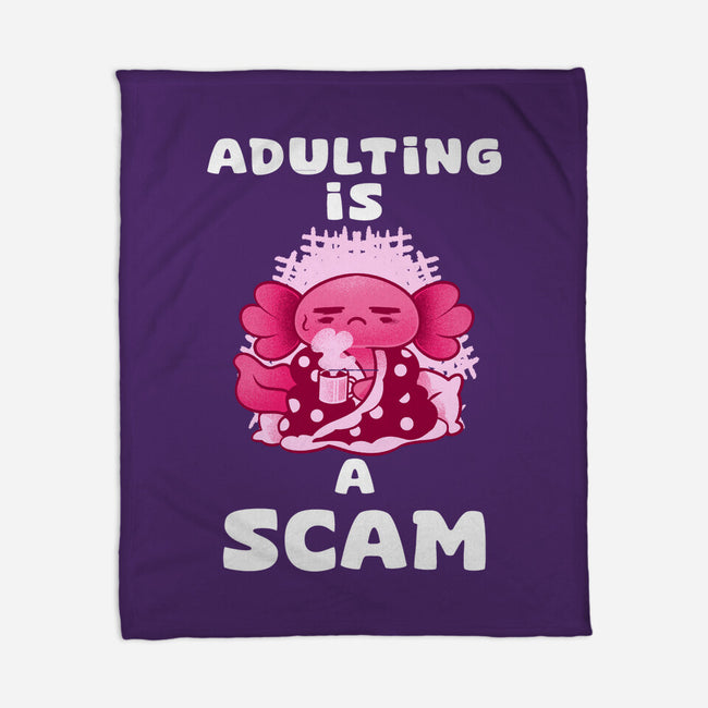 Adulting Is A Scam-None-Fleece-Blanket-FunkVampire