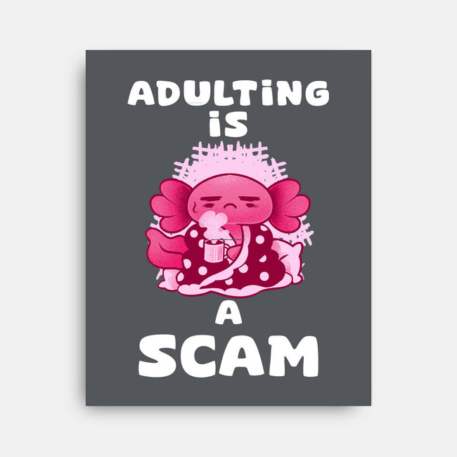 Adulting Is A Scam-None-Stretched-Canvas-FunkVampire