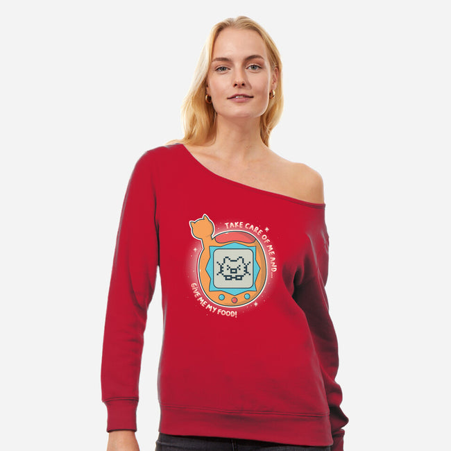 Give Me My Food-Womens-Off Shoulder-Sweatshirt-Freecheese