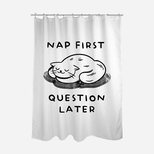 Nap First Question Later-None-Polyester-Shower Curtain-FunkVampire