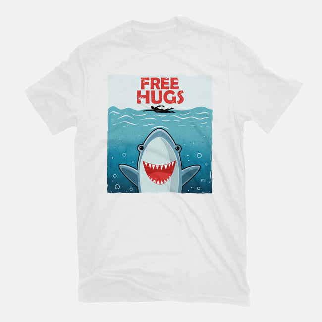 Free Shark Hugs-Womens-Basic-Tee-erion_designs