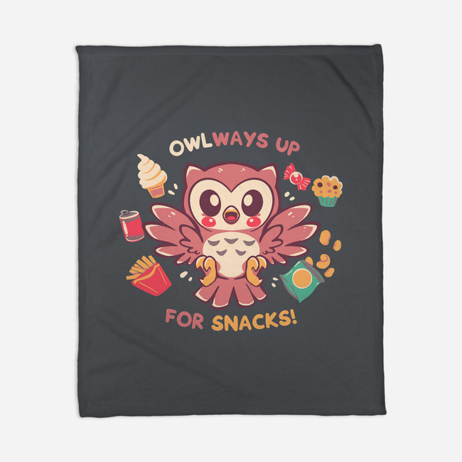 OWLways Up For Snacks-None-Fleece-Blanket-TechraNova