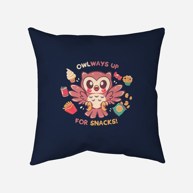 OWLways Up For Snacks-None-Removable Cover w Insert-Throw Pillow-TechraNova