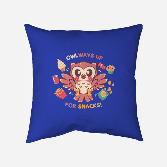 OWLways Up For Snacks-None-Removable Cover w Insert-Throw Pillow-TechraNova