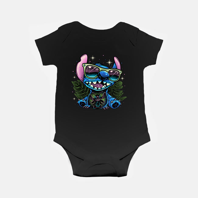 Tropical Visitor-Baby-Basic-Onesie-momma_gorilla