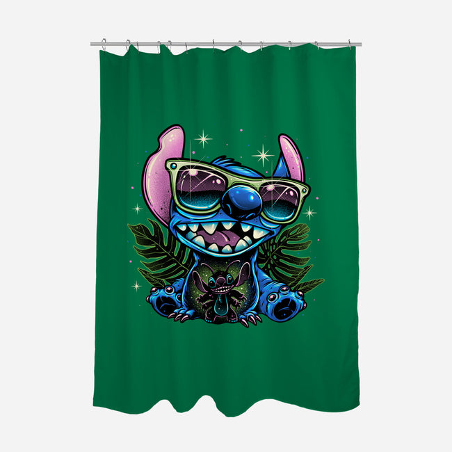 Tropical Visitor-None-Polyester-Shower Curtain-momma_gorilla