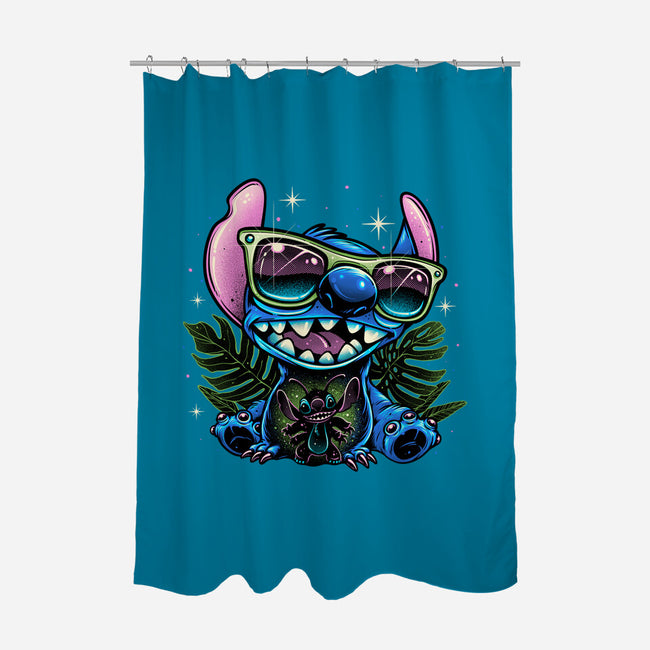 Tropical Visitor-None-Polyester-Shower Curtain-momma_gorilla