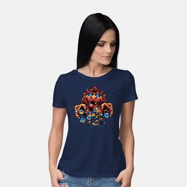 Against The Final Boss-Womens-Basic-Tee-momma_gorilla