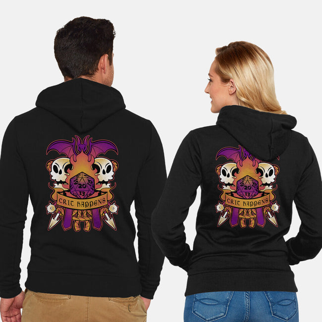 Crit Happens Sometimes-Unisex-Zip-Up-Sweatshirt-FunkVampire