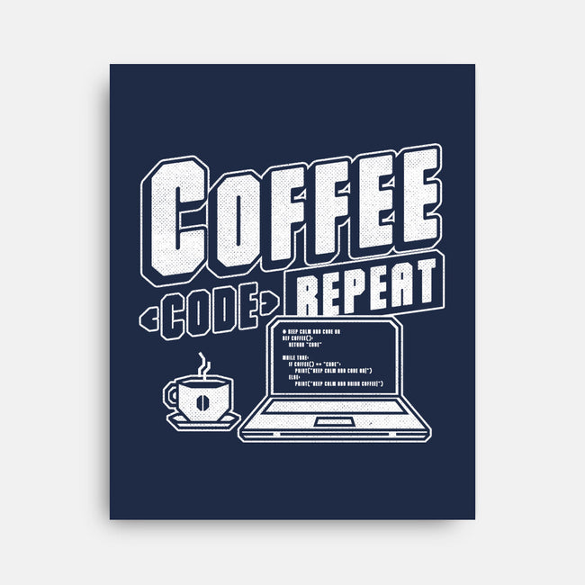 Coffee Code Repeat-None-Stretched-Canvas-Studio Mootant