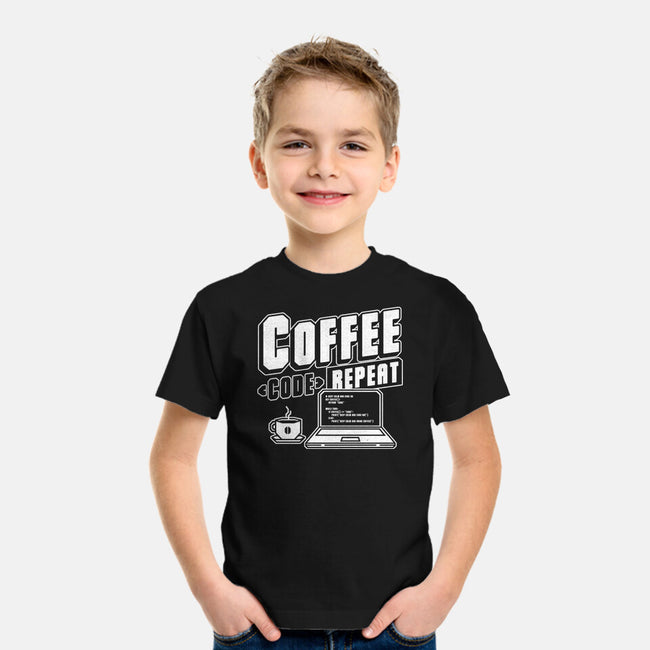 Coffee Code Repeat-Youth-Basic-Tee-Studio Mootant