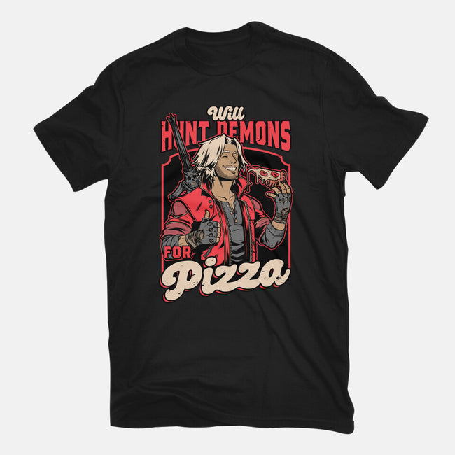 Devil Hunter Game Pizza-Mens-Heavyweight-Tee-Studio Mootant