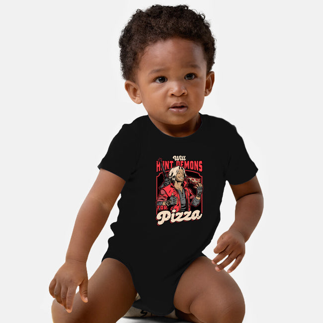 Devil Hunter Game Pizza-Baby-Basic-Onesie-Studio Mootant