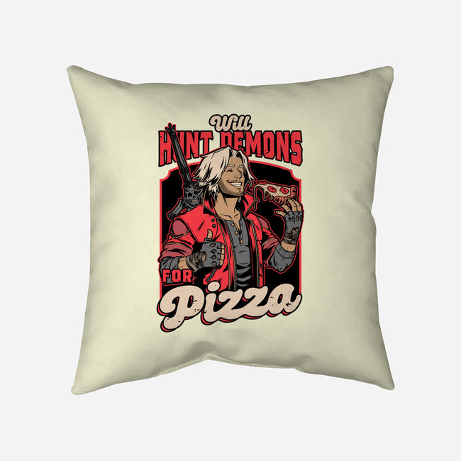 Devil Hunter Game Pizza-None-Removable Cover w Insert-Throw Pillow-Studio Mootant