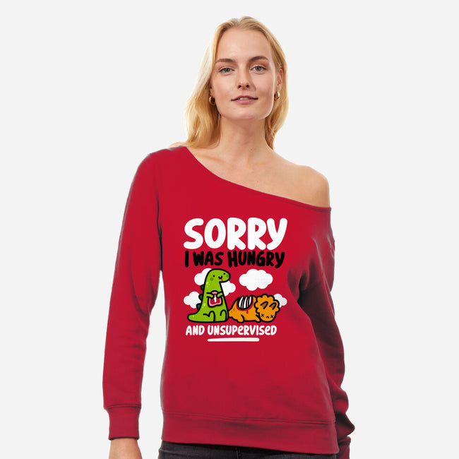 Sorry I Was Hungry-Womens-Off Shoulder-Sweatshirt-demonigote