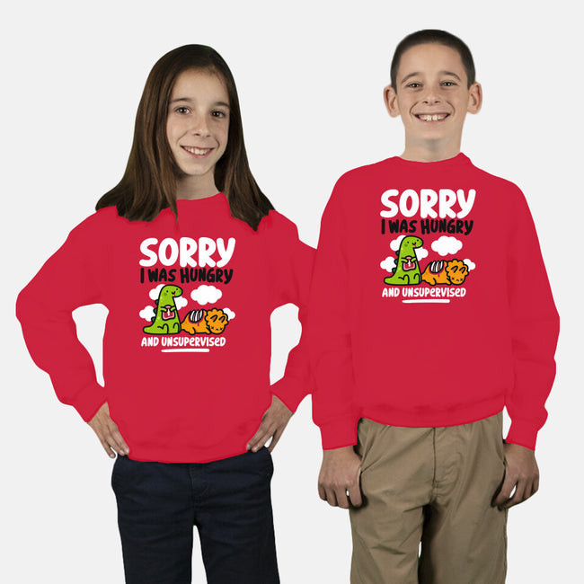 Sorry I Was Hungry-Youth-Crew Neck-Sweatshirt-demonigote