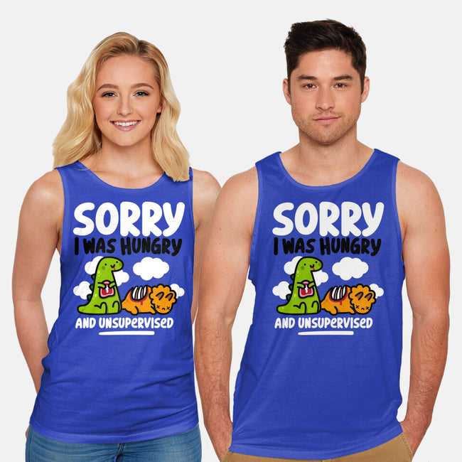 Sorry I Was Hungry-Unisex-Basic-Tank-demonigote