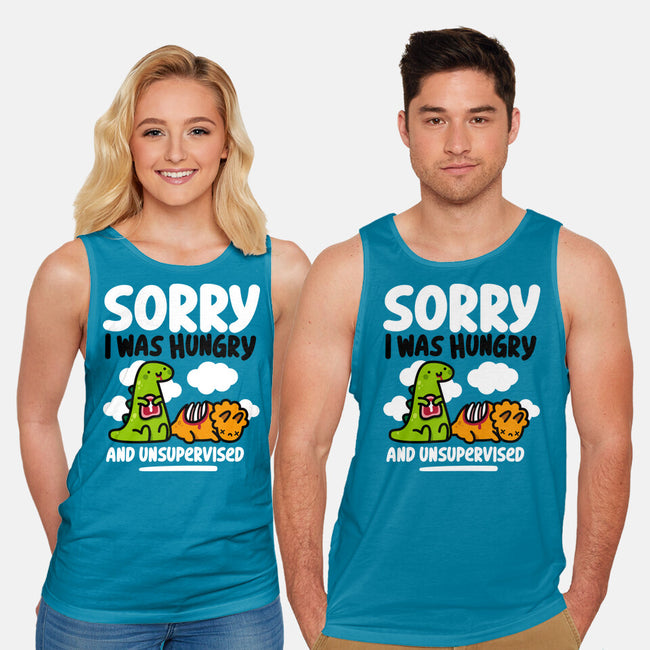 Sorry I Was Hungry-Unisex-Basic-Tank-demonigote