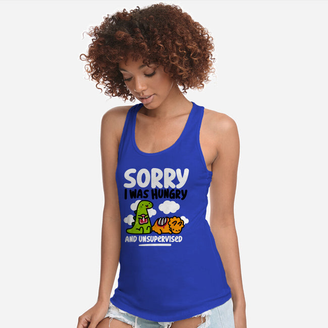 Sorry I Was Hungry-Womens-Racerback-Tank-demonigote