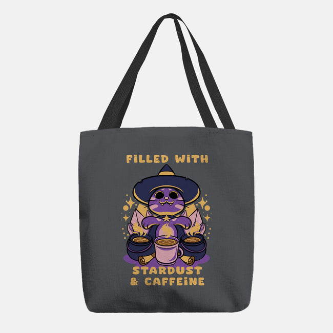 Filled With Stardust And Caffeine-None-Basic Tote-Bag-FunkVampire