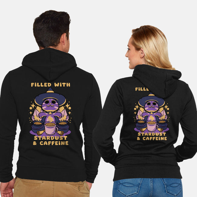 Filled With Stardust And Caffeine-Unisex-Zip-Up-Sweatshirt-FunkVampire