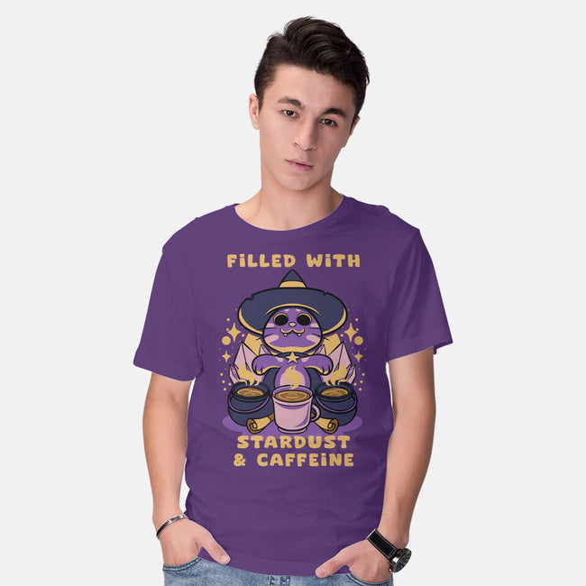 Filled With Stardust And Caffeine-Mens-Basic-Tee-FunkVampire