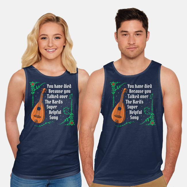 Talking Over The Bard-Unisex-Basic-Tank-Aarons Art Room