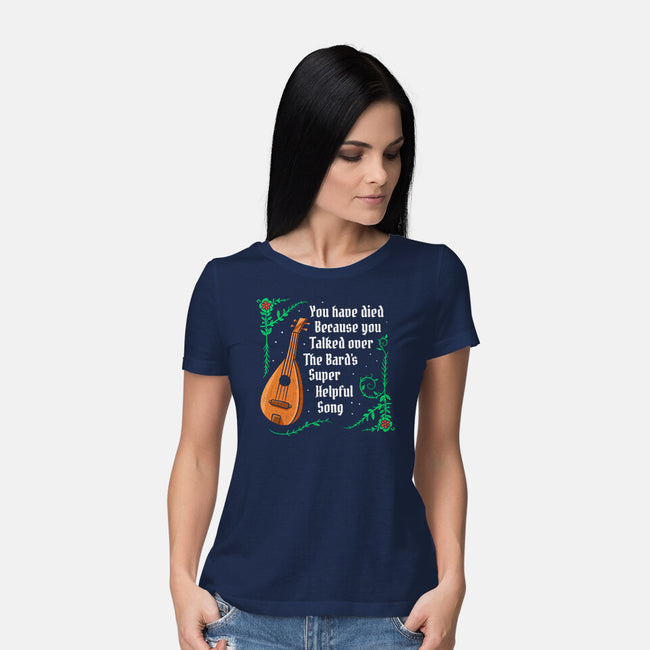 Talking Over The Bard-Womens-Basic-Tee-Aarons Art Room