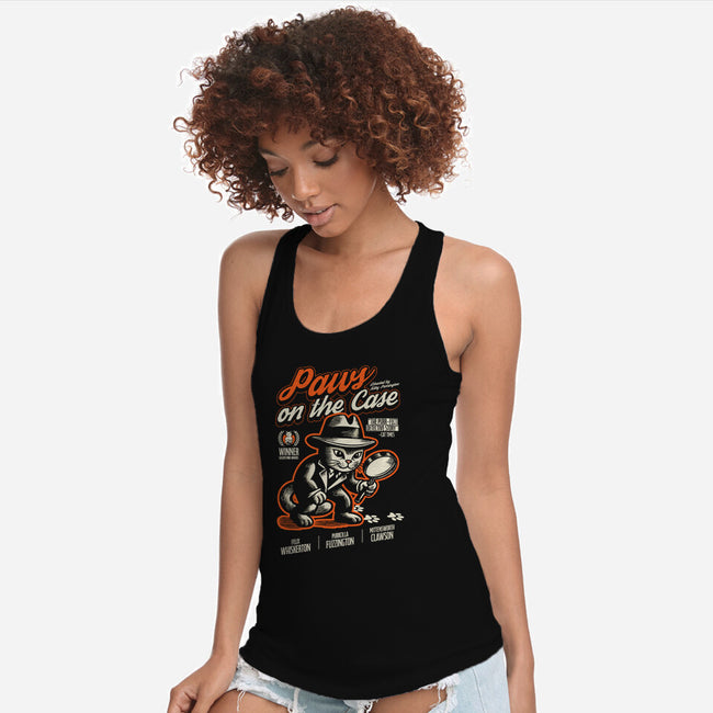 Paws On The Case-Womens-Racerback-Tank-Herk Up Tees