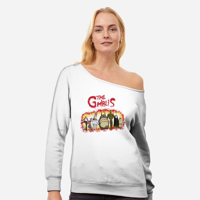 The Ghiblis-Womens-Off Shoulder-Sweatshirt-zascanauta