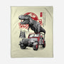 Jurassic Sumi-e-None-Fleece-Blanket-DrMonekers