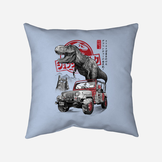 Jurassic Sumi-e-None-Removable Cover w Insert-Throw Pillow-DrMonekers