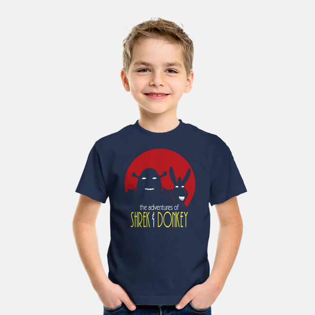 Adventures Of Shrek And Donkey-Youth-Basic-Tee-jasesa