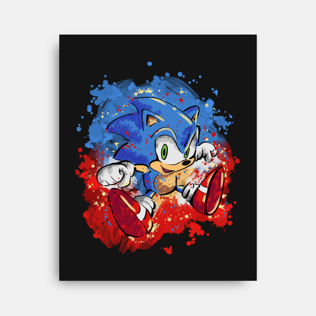 Hedgehog Paint-None-Stretched-Canvas-nickzzarto