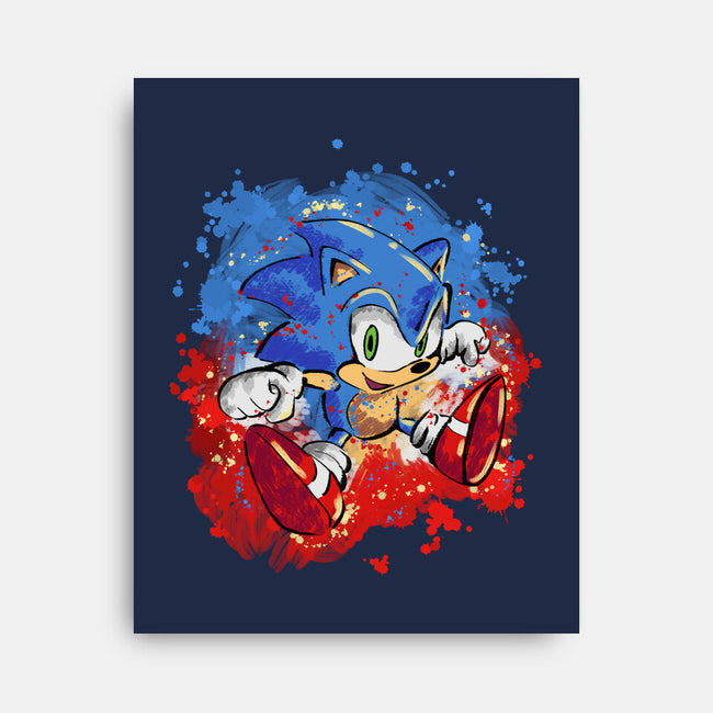 Hedgehog Paint-None-Stretched-Canvas-nickzzarto