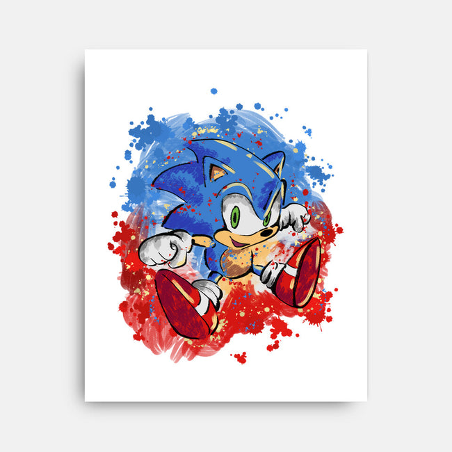 Hedgehog Paint-None-Stretched-Canvas-nickzzarto