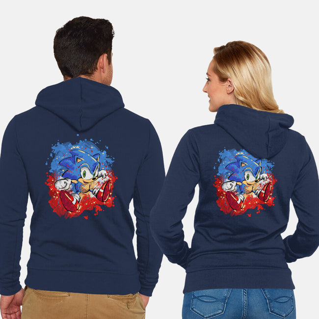 Hedgehog Paint-Unisex-Zip-Up-Sweatshirt-nickzzarto