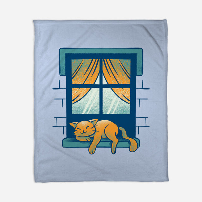 Relax On Window-None-Fleece-Blanket-FunkVampire