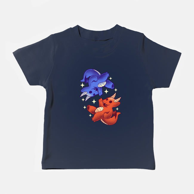 Fire And Water Dragons-Baby-Basic-Tee-FunkVampire