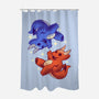 Fire And Water Dragons-None-Polyester-Shower Curtain-FunkVampire